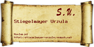 Stiegelmayer Urzula névjegykártya